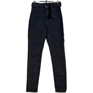 Reformation Jeans Womens 26 Kayo High & Skinny Black Erie Paper Bag Waist Womens